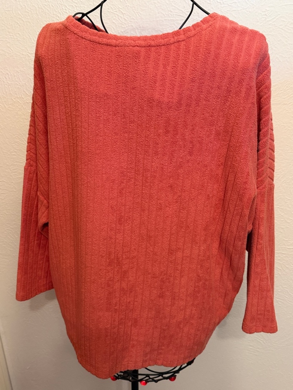 🤠🤠🤠BOGOHO🤠🤠🤠Old Navy Ribbed Knit Oversized Sweater - Coral-XL - Picture 4 of 7